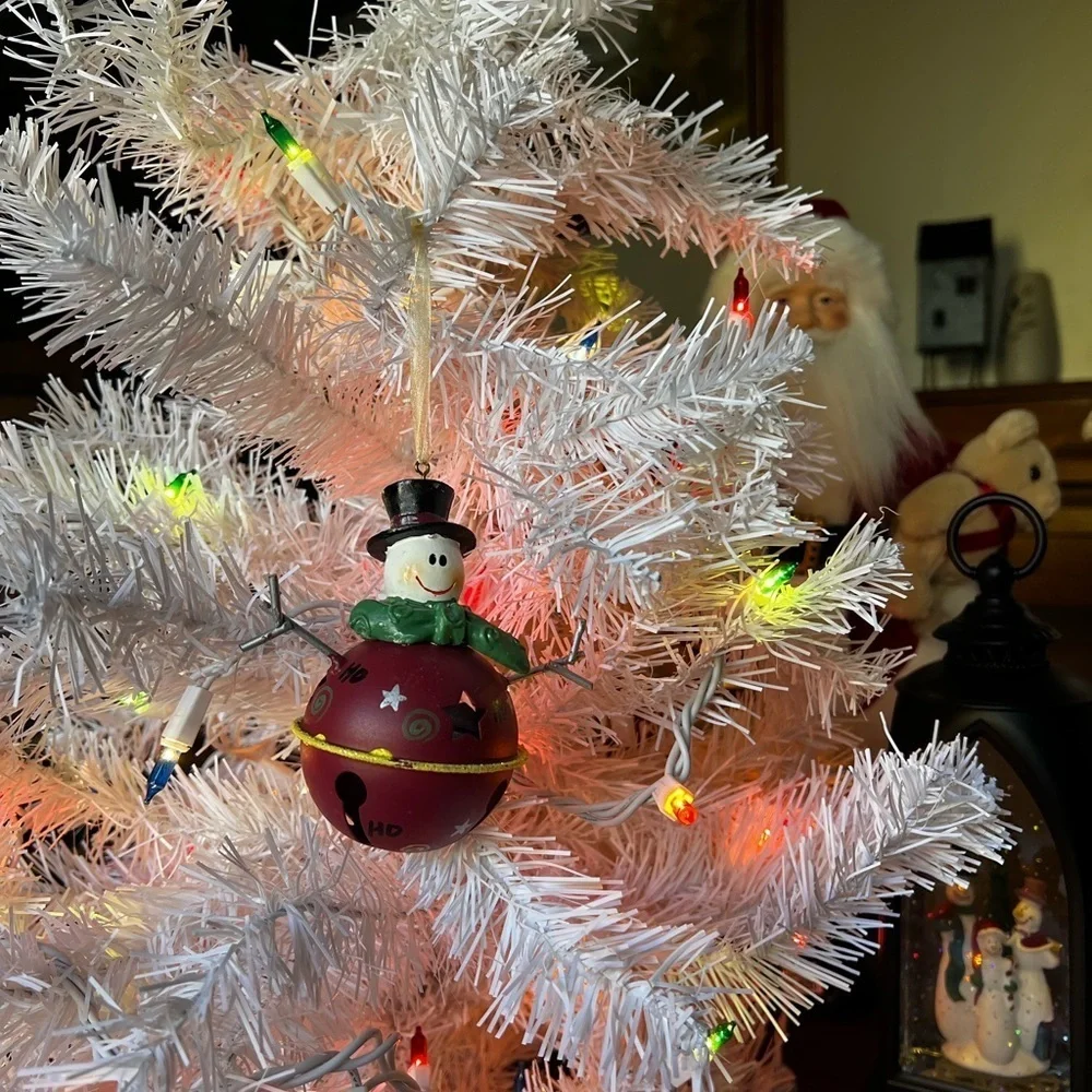 ❤️ Vintage Snowman Bell Christmas Ornament